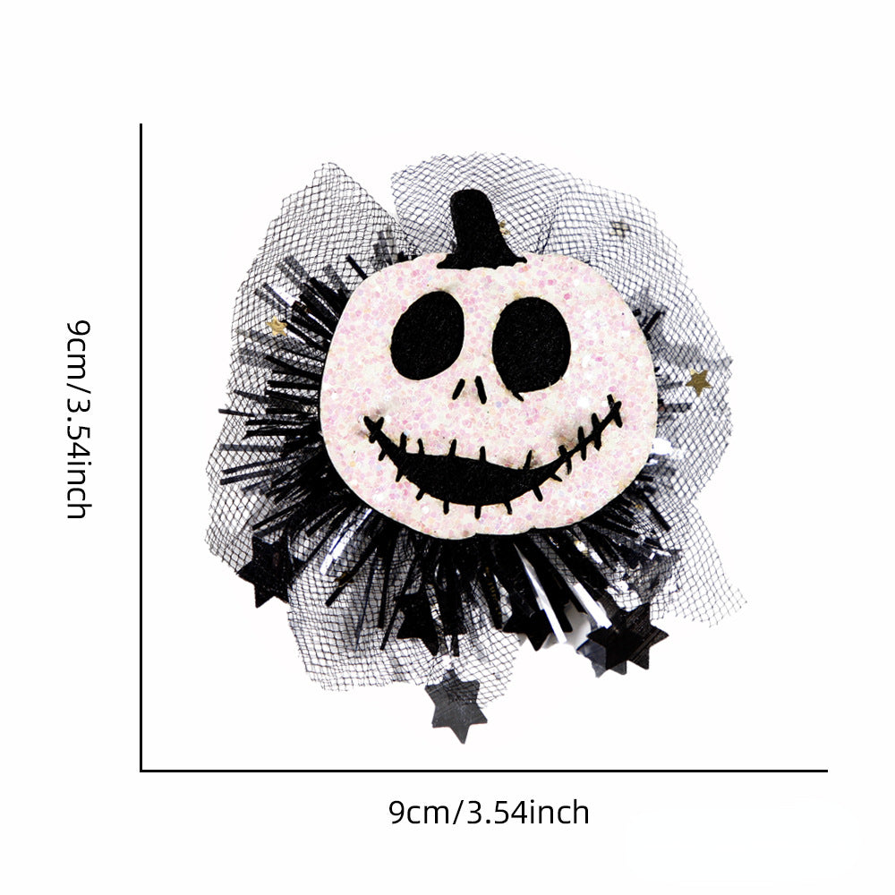 Wholesale Halloween Spider Pumpkin Net Hair Clip for Children's Party Decoration