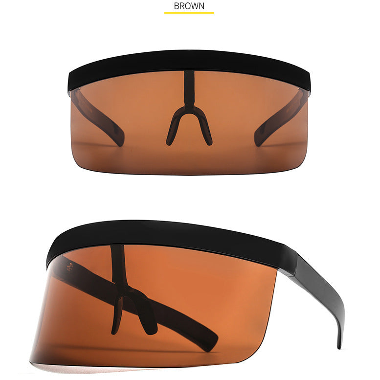 Wholesale One Piece Cover Face PC Sunglasses