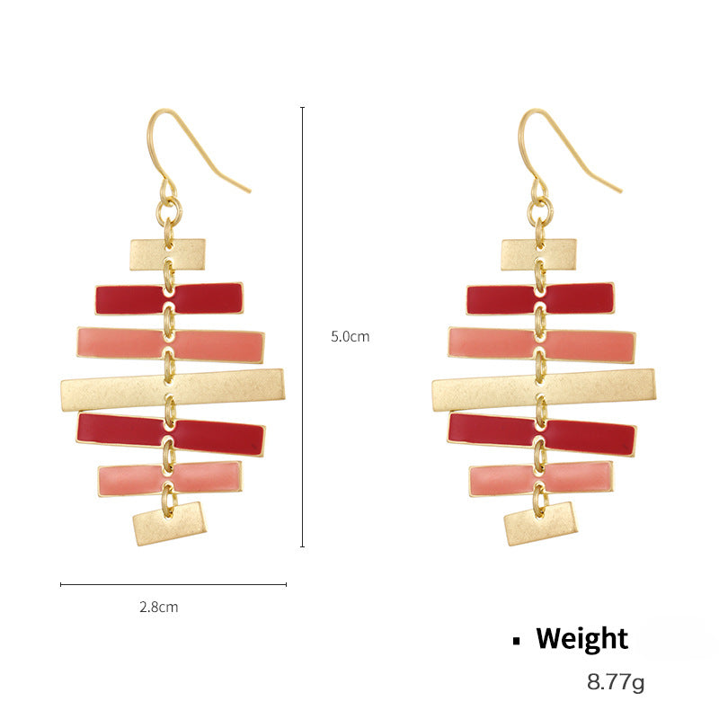 Wholesale Copper Plated Enamel Drop Oil Vintage Earrings