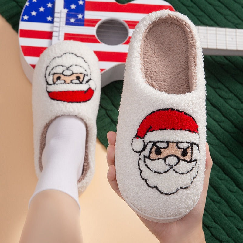 Wholesale Christmas Series Home Interior Soft Bottom Silent Warm Autumn/Winter Slippers