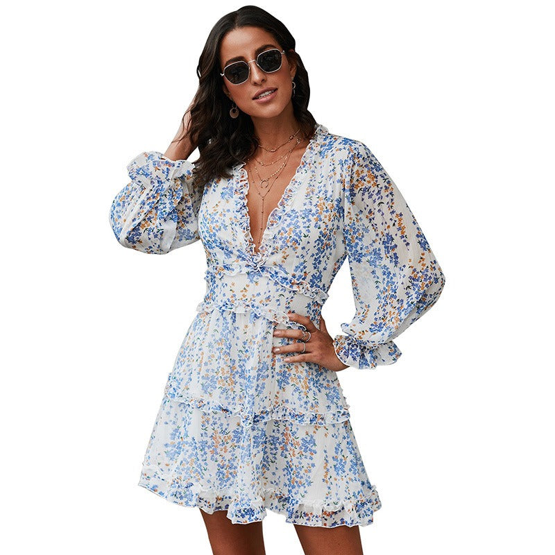 Wholesale Women's Chiffon Waist Up Backless Dresses