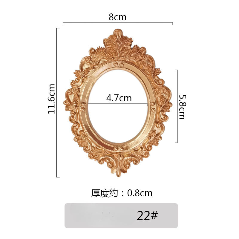 Mini Gold Gold Gold Pequeño fotograma de fotos Decoración de accesorios