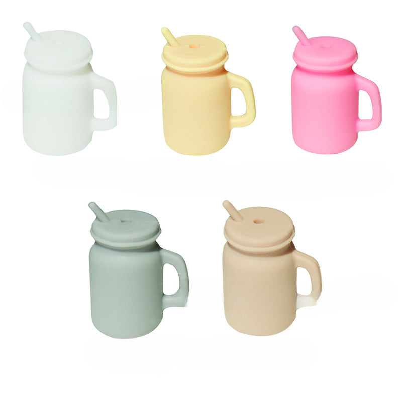 Wholesale 10PCS Water Cup Solid Color Silicone Beads