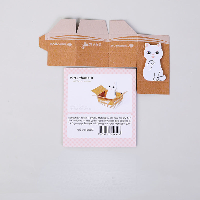 Wholesale Paper Carton Cute Carton Cat Note Book Note Sticker