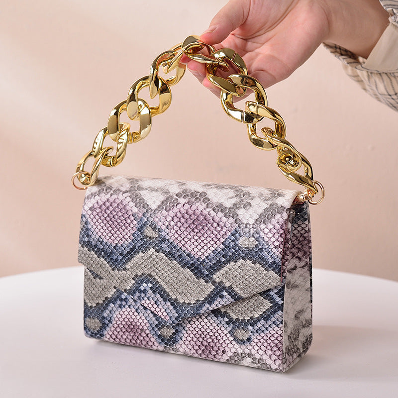 Wholesale PU Snake Pattern Bags, Dinner Bags, Party Diagonal Cross Bags