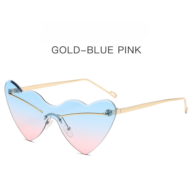 Wholesale New Frameless Cut Edge Love PC Sunglasses