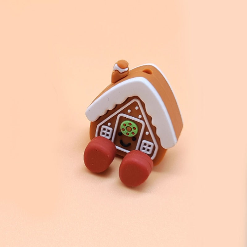 Wholesale 20pcs 3D Cartoon Small House Silicone Beads