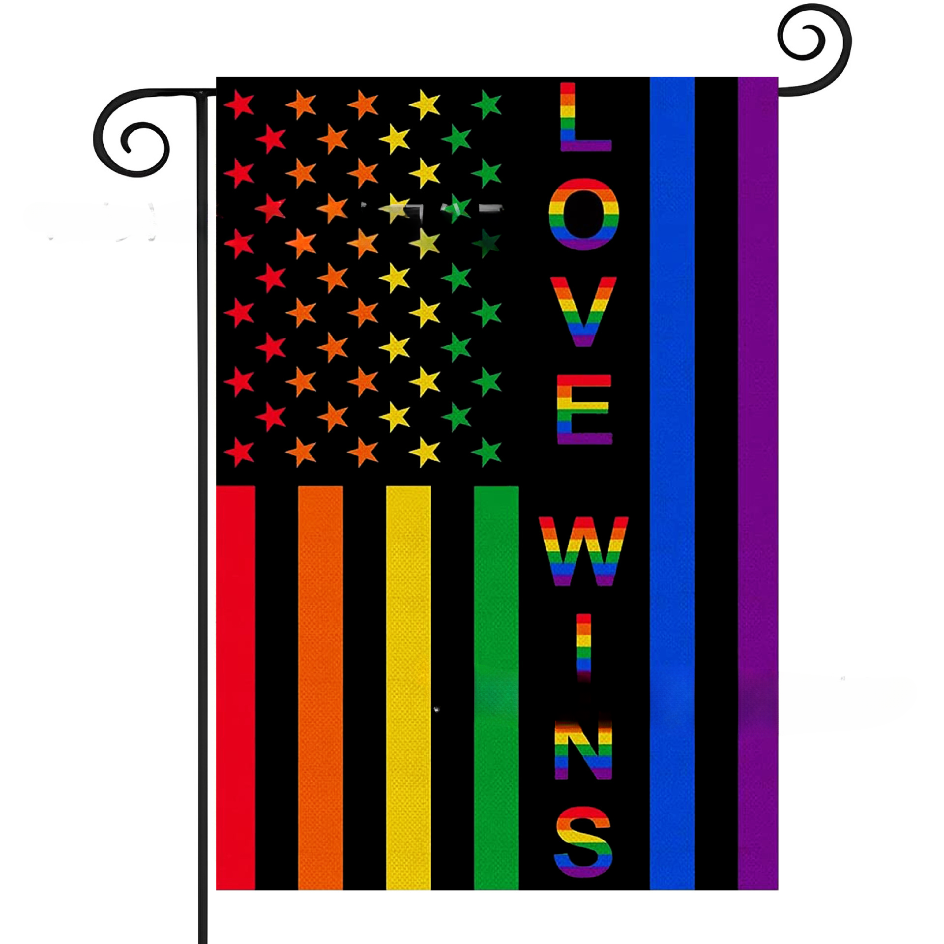 Wholesale Linen LGBT Rainbow Garden Flag