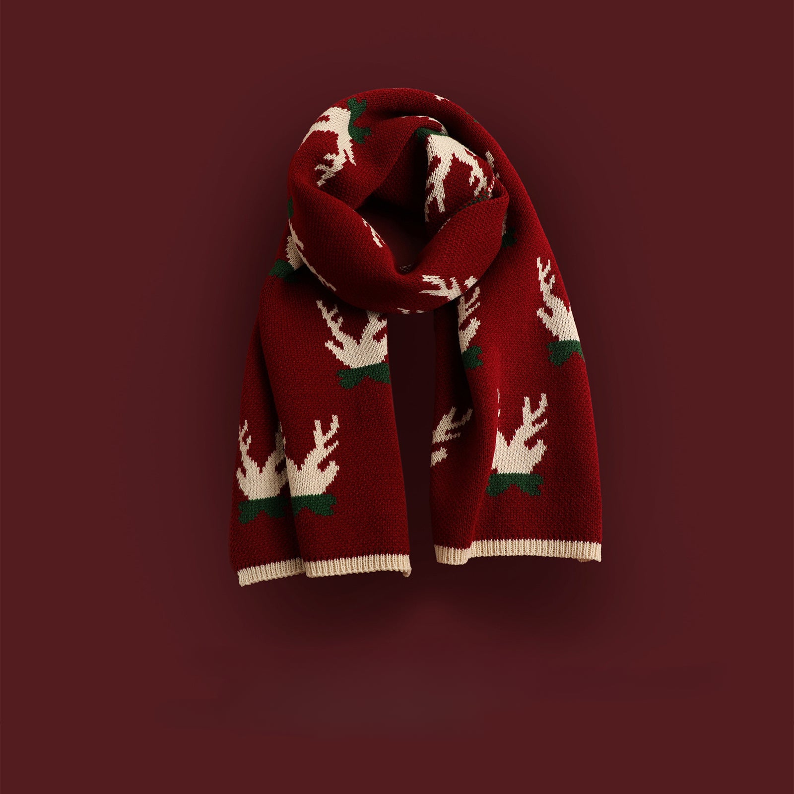 Wholesale Autumn and Winter Christmas Knitted Scarf