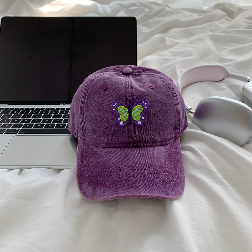 Wholesale Cotton Retro Butterfly Baseball Cap