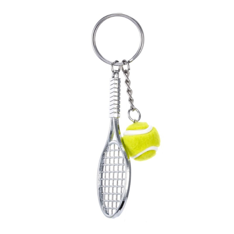 Wholesale Mini Tennis Racket Metal Keychain