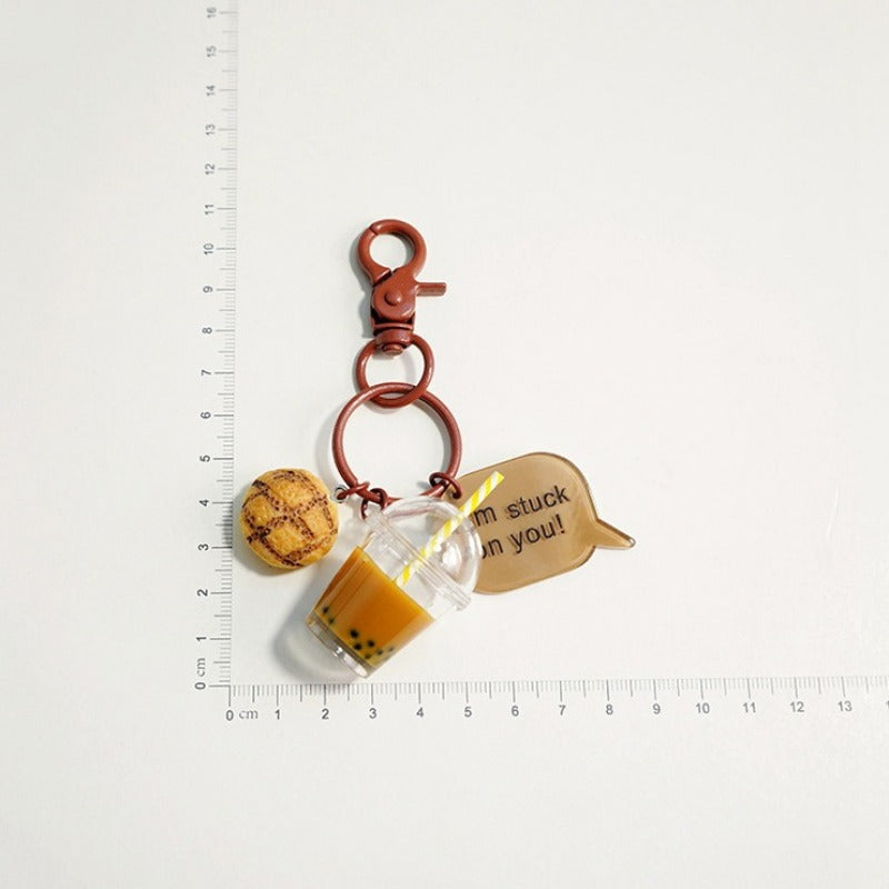 Wholesale Milk Tea Bear Oiled Cute Keychain