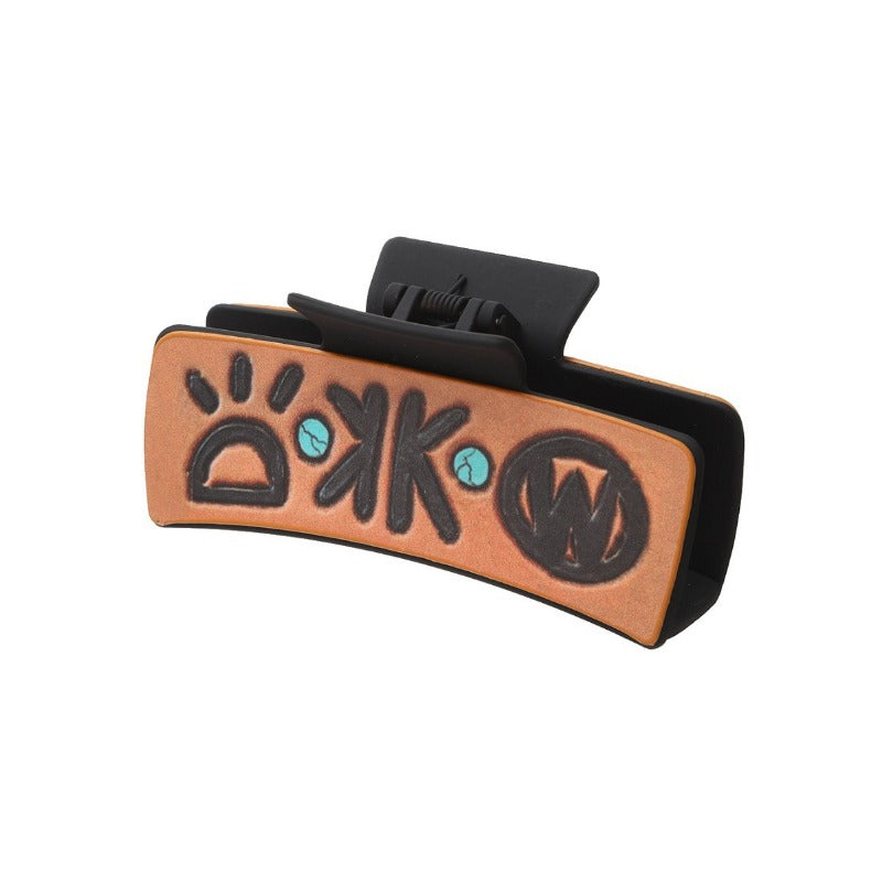 Wholesale Western style Leather Cactus Butterfly Hair Clips