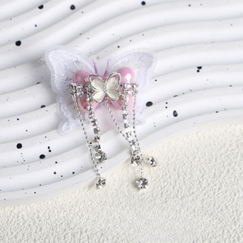 Wholesale 2pcs Fantasy Embroidery Bow Knots Pearl Plastic Beads
