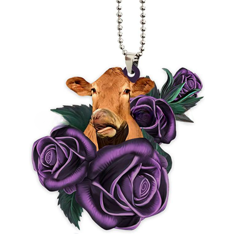 Wholesale Acrylic Cow Car Ornament