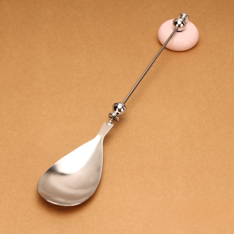 Wholesale Beadable Utensils DIY Stainless Steel Sugar Tea Spoon Spoon Fork Cutlery