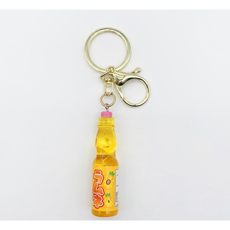 Wholesale Simulation Creative Marbles Soda 3D Resin Keychain