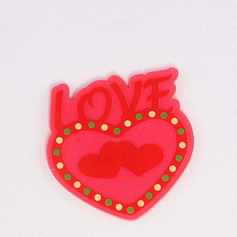 Wholesale 10PCS Valentine's Day Series Peach Heart Bag Pin DIY Patch Jewelry Acrylic