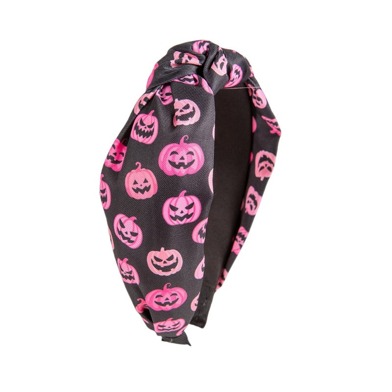 Wholesale Halloween Printed Personalized Pumpkin Ghost Face Fashion Headband
