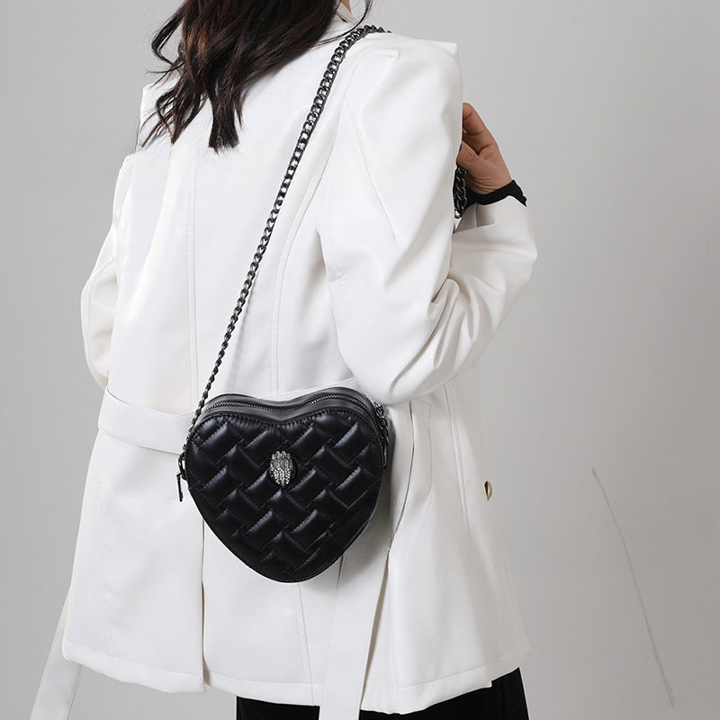 Wholesale PU Chain Diamond Pattern Embroidered Thread Love Bags