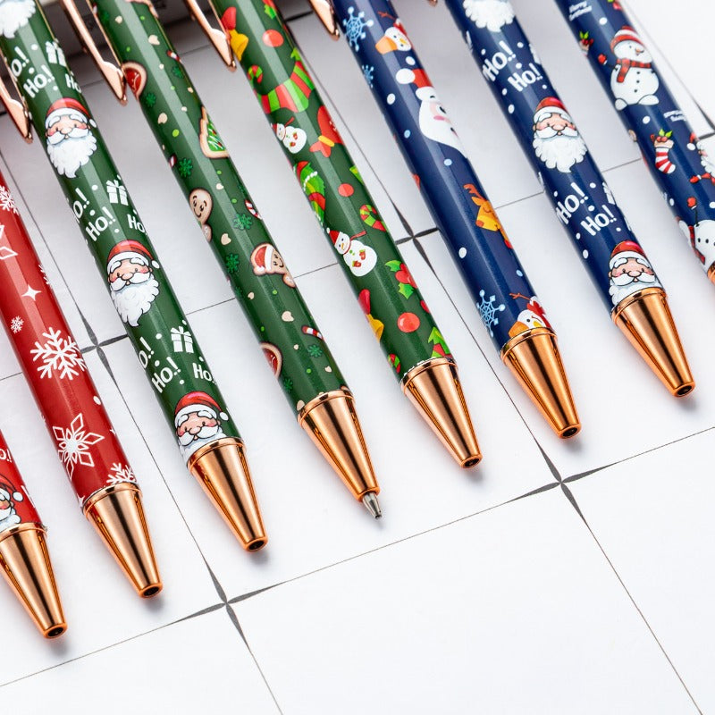 Wholesale 2pcs Pens Cartoon Creative Christmas Series Push Ballpoint Pen