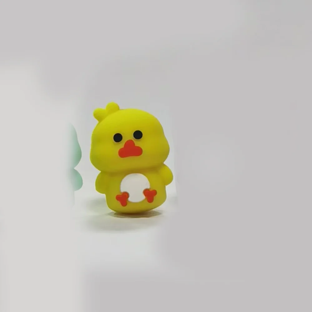 Wholesale 10pcs Cartoon 3D Cute chick duckling Silicone Beads