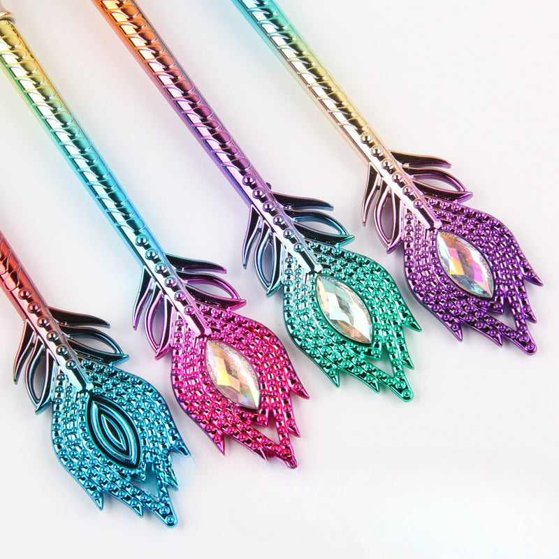 Wholesale 10pcs Cute Peacock UV Gradient Color Polly Colorful and Neutral Pen