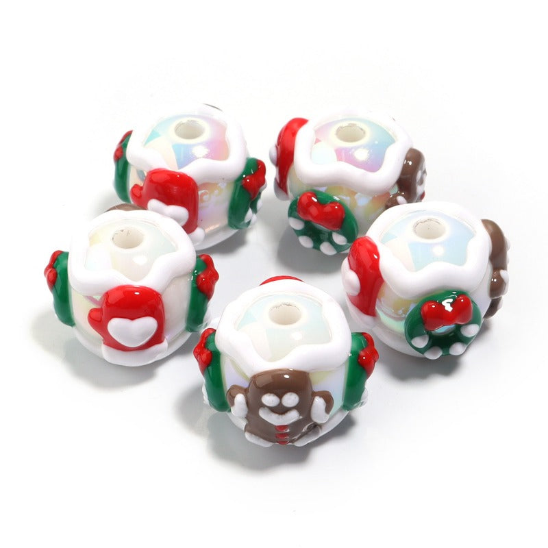 Wholesale 5pcs New Acrylic Christmas Beads