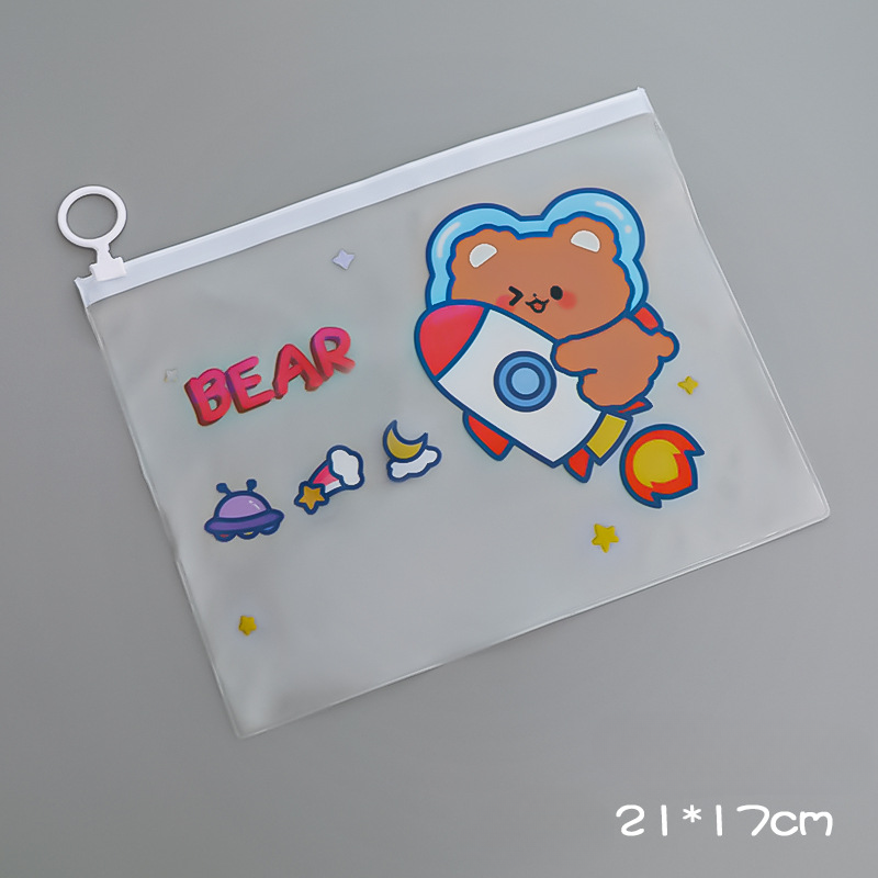 Bolsa de documento PVC de la cremallera de astronauta al por mayor