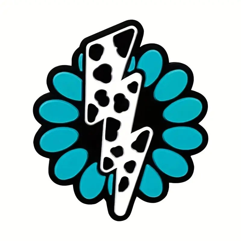 Wholesale 10pcs Cartoon Milk Pattern Flower Silicone Beads