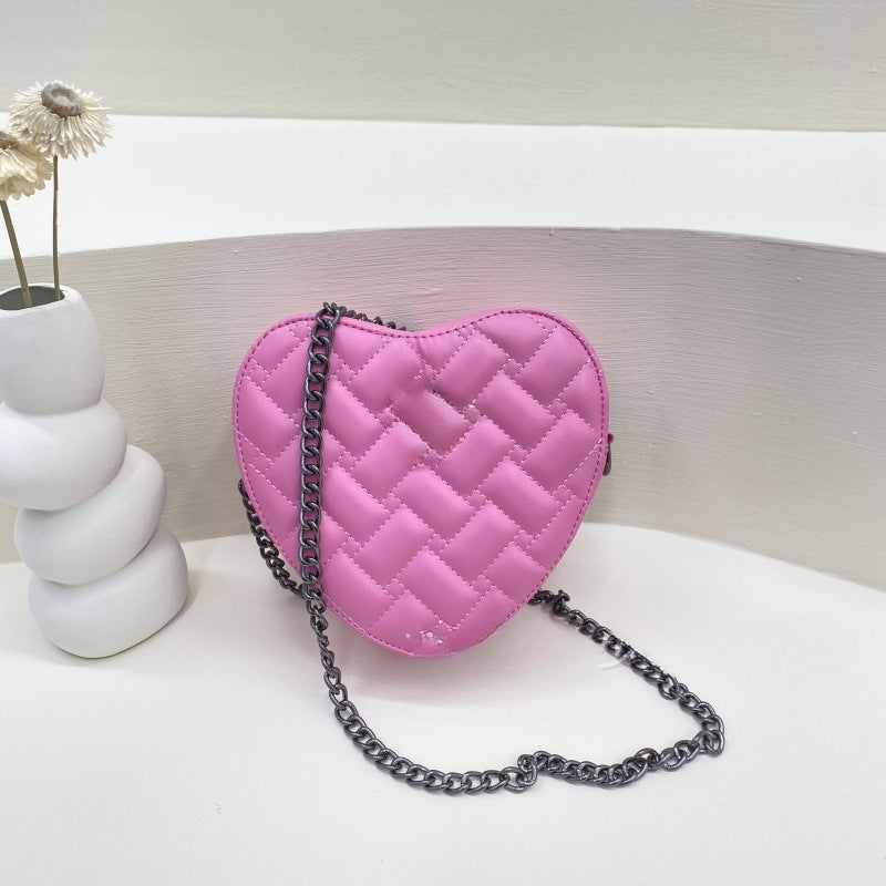Wholesale PU Chain Diamond Pattern Embroidered Thread Love Bags