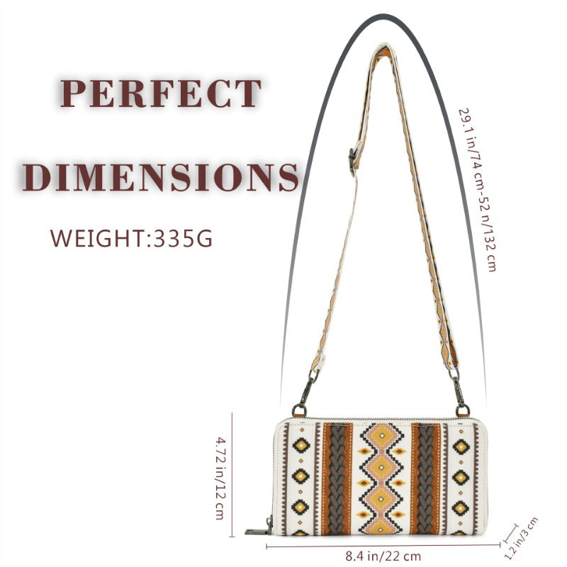 Wholesale Bohemian Ethnic Style Retro Zipper Canvas Fashion Portable Shoulder Bags