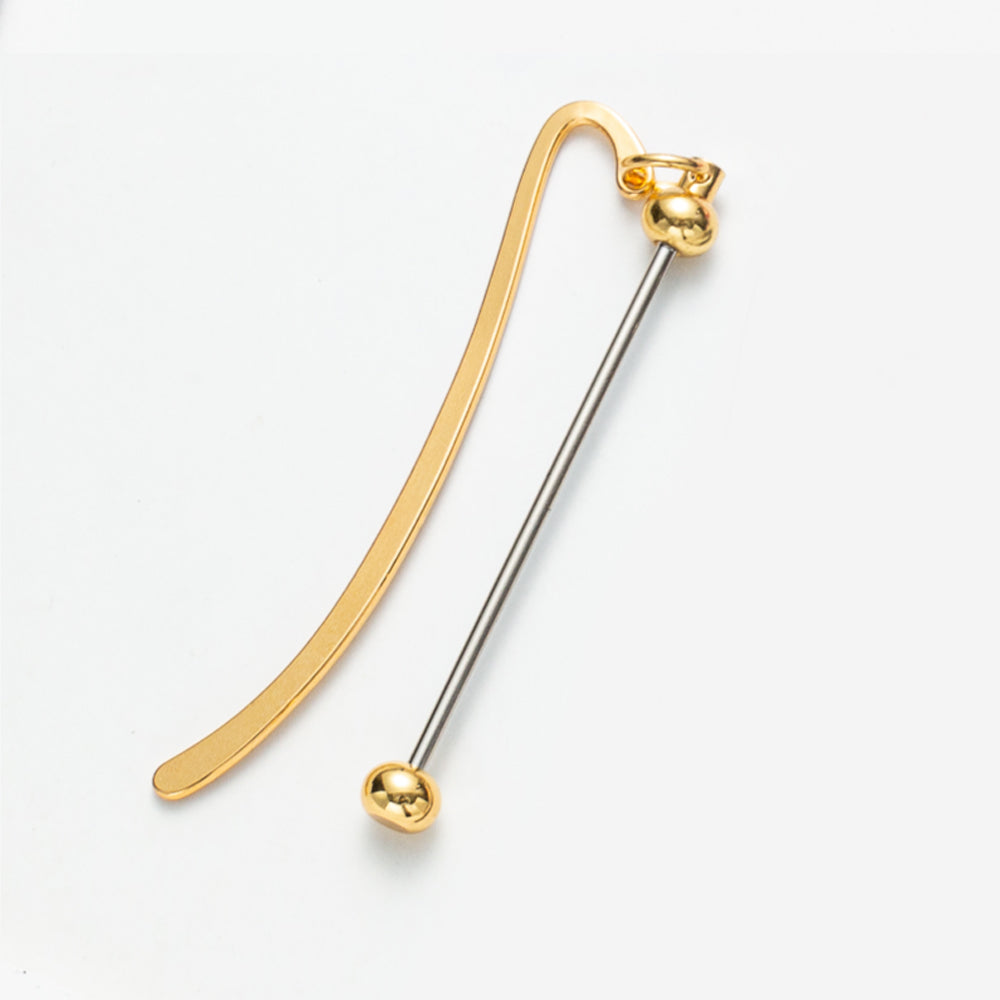 Wholesale 500pcs Solid Color Beadable Bookmarks Metal DIY for Beadable Bar