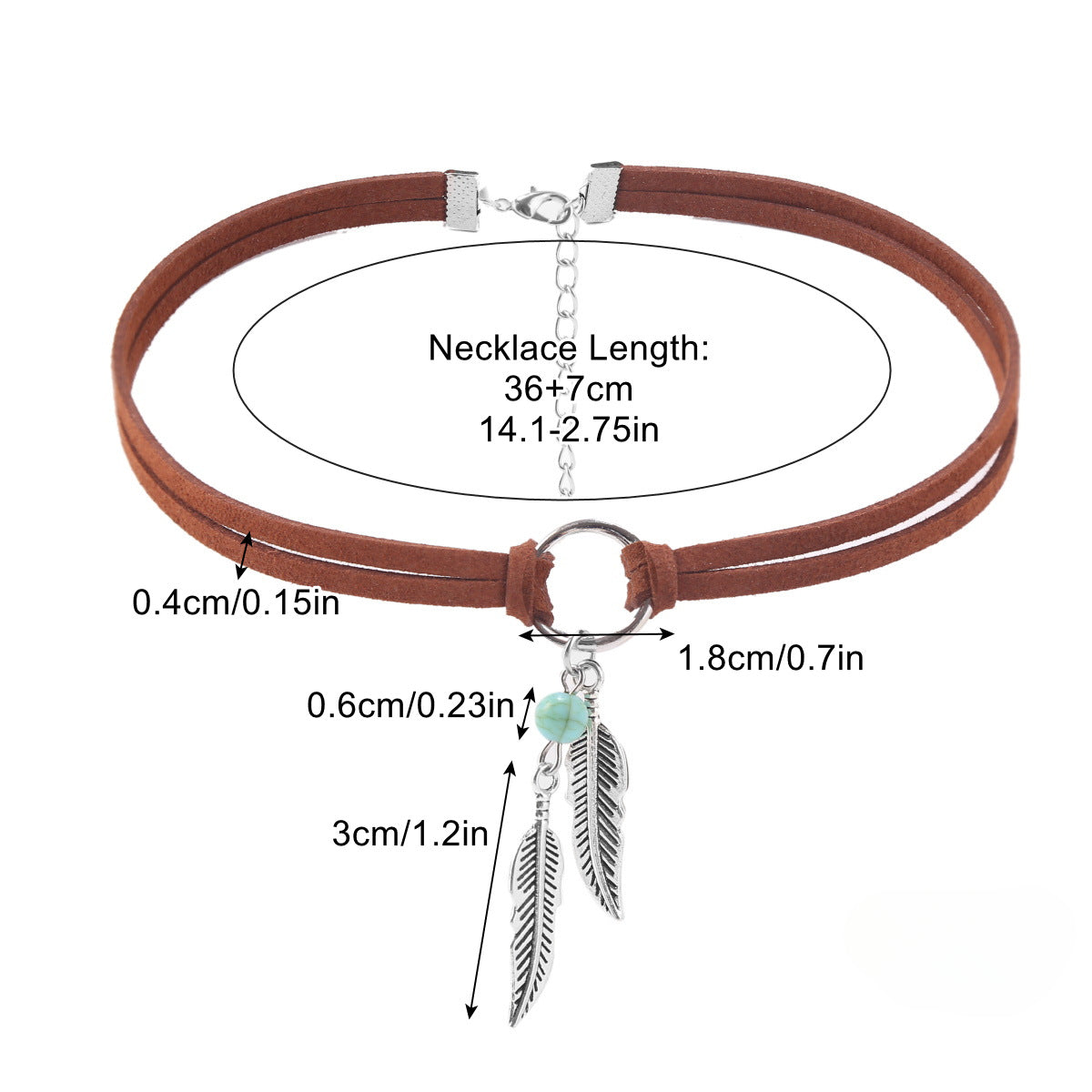 Wholesale Turquoise Pendant Vintage Leather Necklace