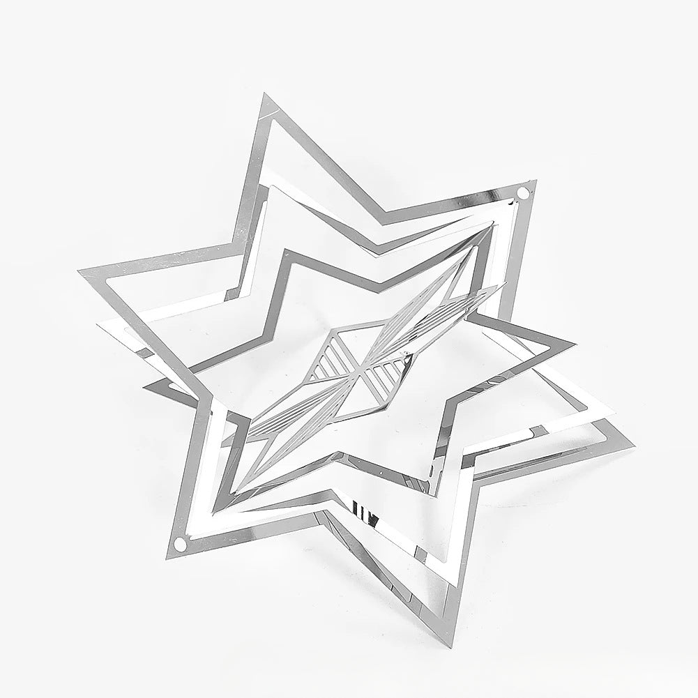 Wholesale 3D Hexagonal Stainless Steel Rotating Wind Chimes