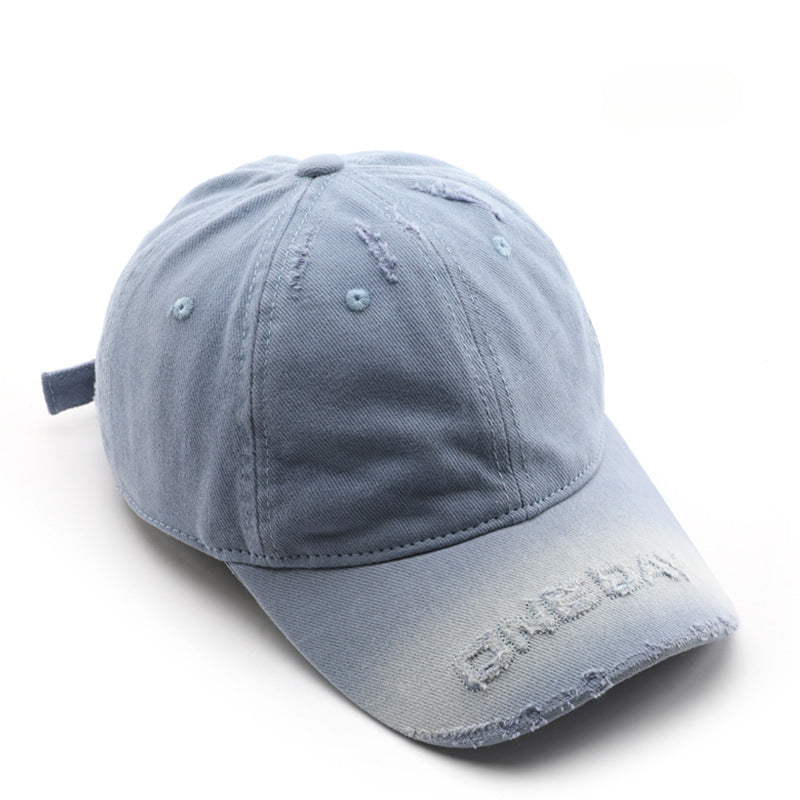 Wholesale Vintage Perforated Letter Embroidered Cotton Baseball Caps