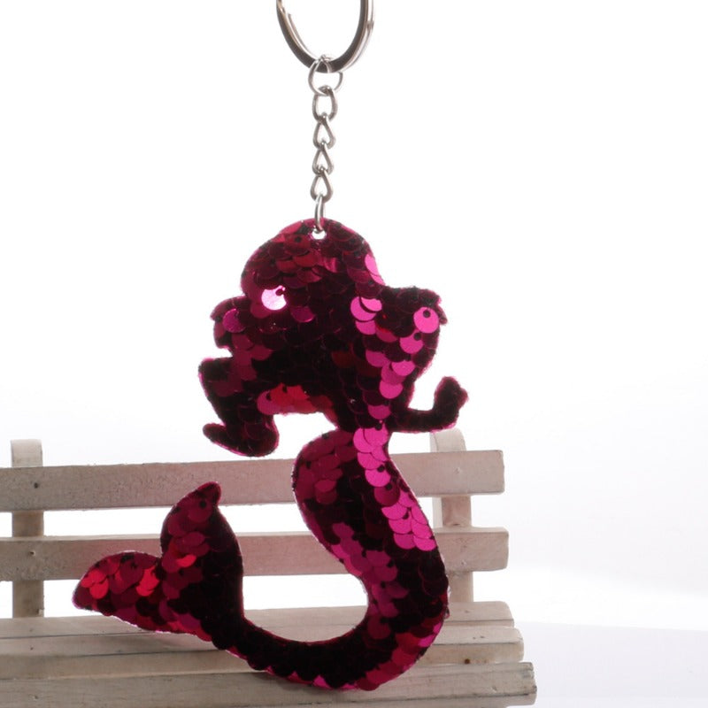 Wholesale Reflective Bright Face Mermaid Tail Car Luggage Keychains