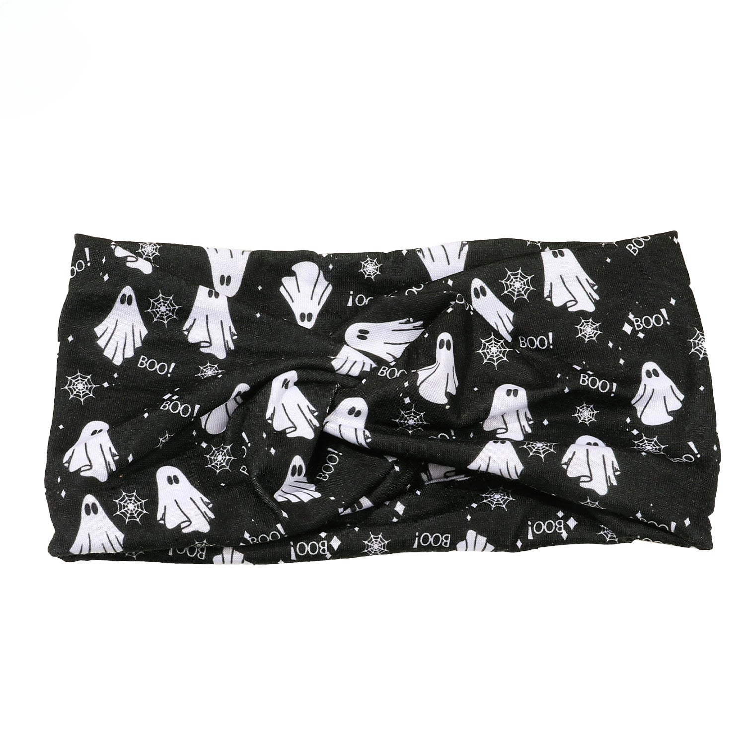 Wholesale Cross Border Halloween Skeleton Ghost Face Wash Hair Bands Scary Flat Cross Hair Ties