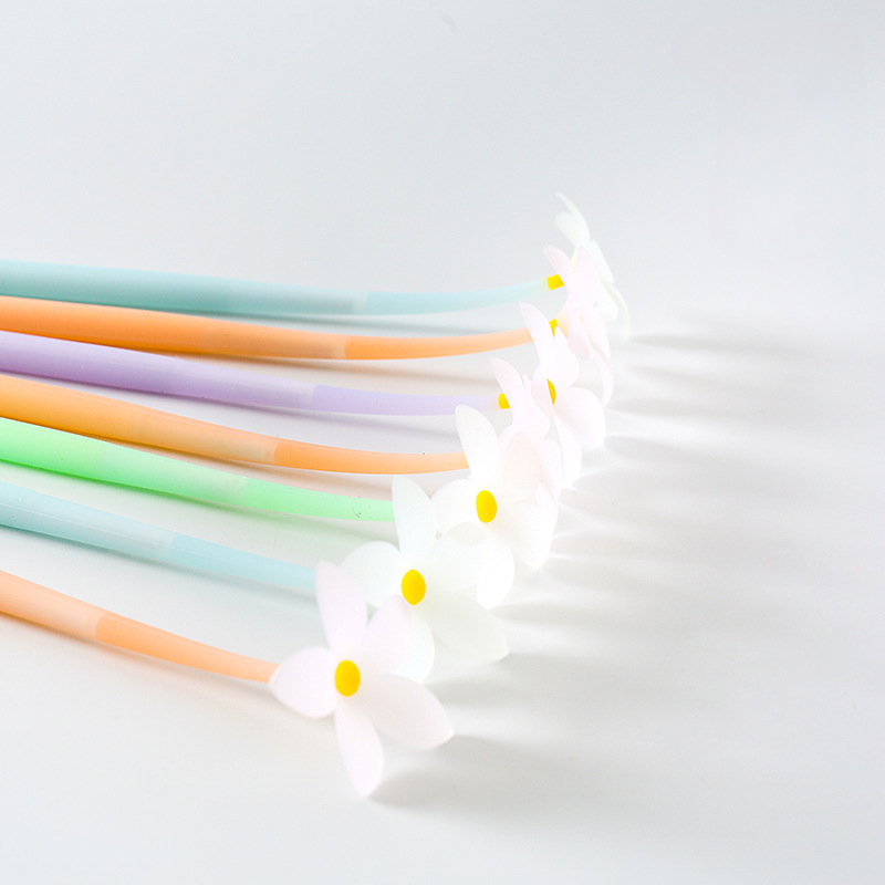 Flor al por mayor Soft Silicone Gel Pen