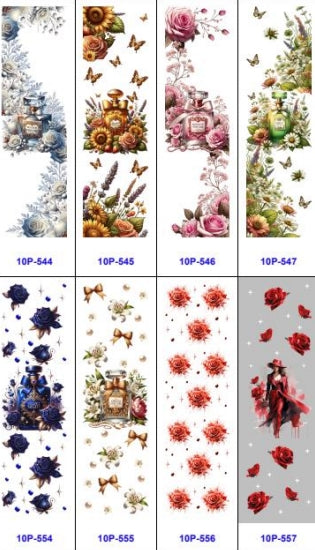Wholesale 16pcs Flower Clusters Pen & Bookmark Stickers Wraps