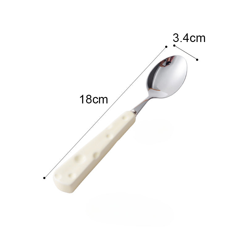 Wholesale Ceramic Cheese Handle Stainless Steel Knife, Fork, Spoon