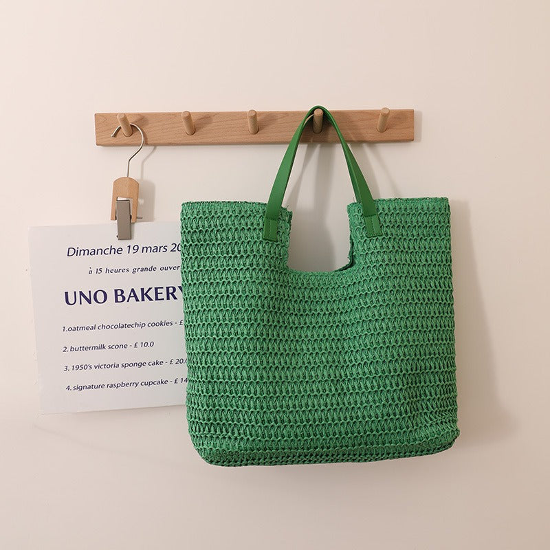 Wholesale of Simple and High-capacity Straw Woven Bags
