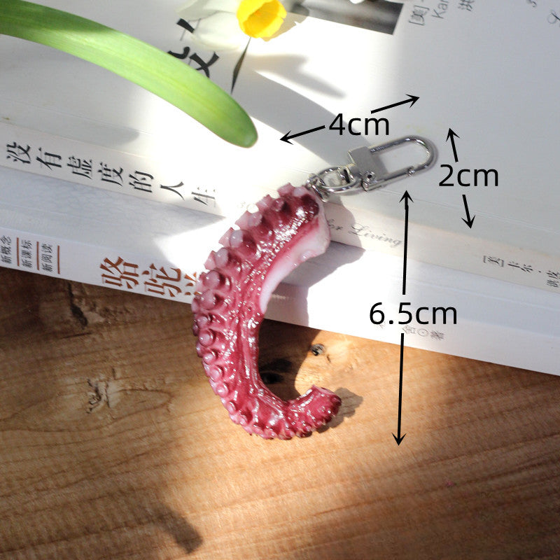 Wholesale PVC Simulation Food Octopus Claw Octopus Keychain