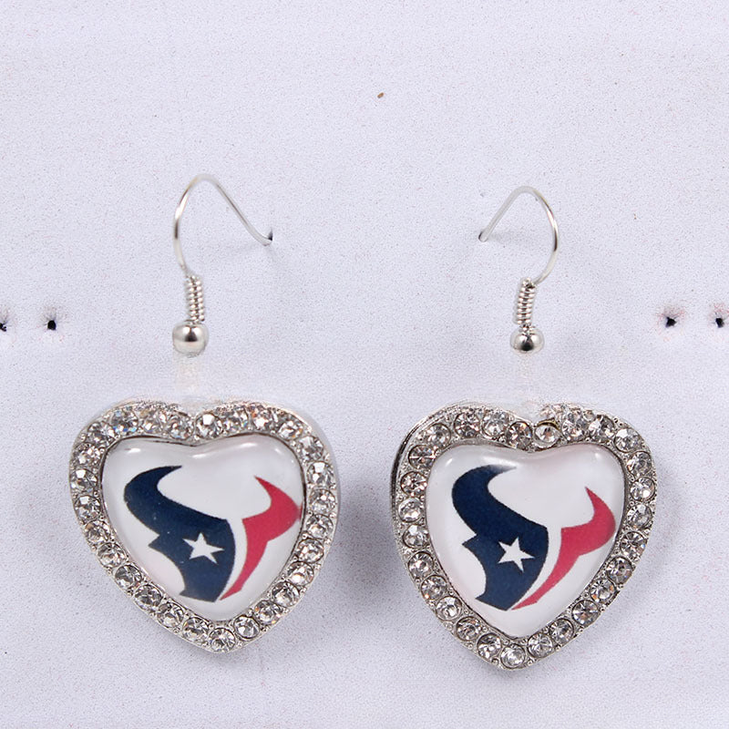 Wholesale Peach Dot Diamond Logo Earrings