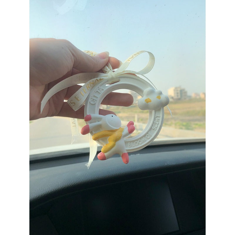 Wholesale of Cute Rabbit Car Aromatherapy Gypsum Pendants