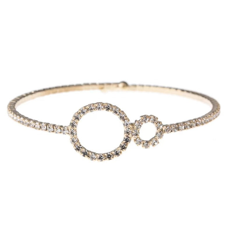 Wholesale Fashion 5-row Cross Rhinestone Zircon Open Bracelets