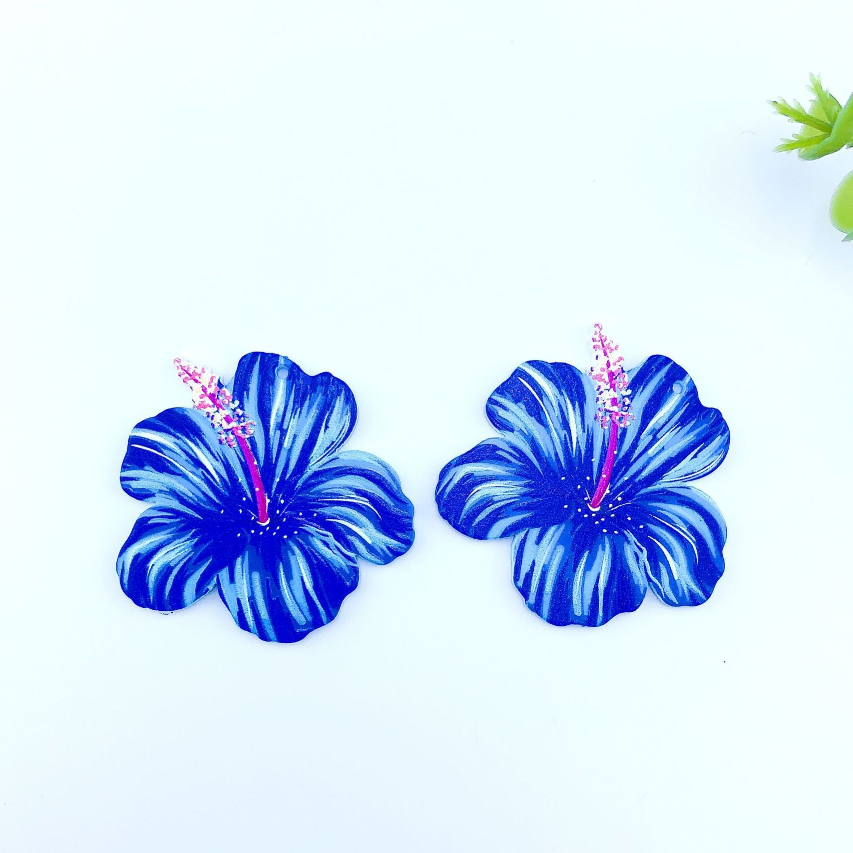 Wholesale 30pcs Small Flower Contrast Double-sided Ink Painting Handmade DIY Jewelry Accessories
