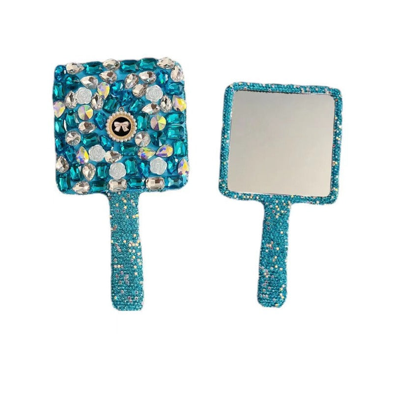 Wholesale Beauty Salon Tattoo Diamond Design New Beauty Tools Hand Handle Mirror