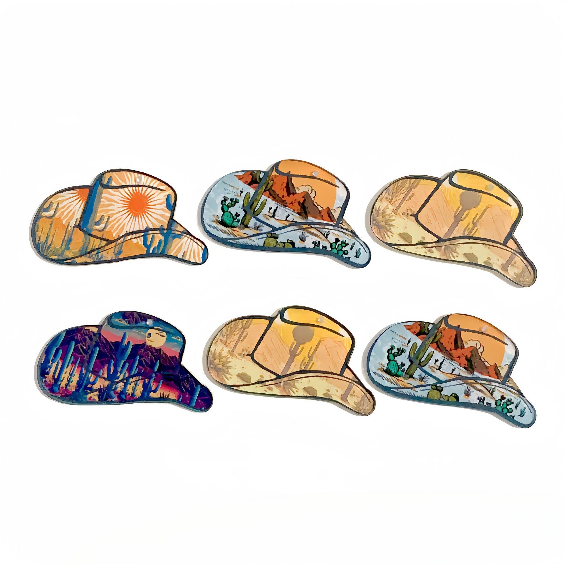 Wholesale 10pcs Western Cowboy Hat Acrylic DIY Material Accessories OLY Exclusive