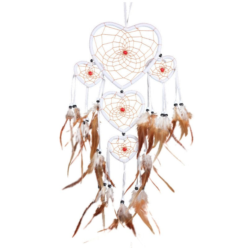 Wholesale Heart Five Rings House Decoration Indian Original Style Dream Catcher